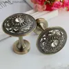 Curtain Poles 2 water diamond flower wall hooks zinc alloy buckle bracket curtain accessories hanging ball buckle coat cap hook Z230713