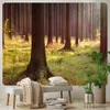 Wandtapijten Afgelegen Bos Psychedelische Scène Home Decor Tapestry Tarot Muur Opknoping Boho Room Decor Strandlaken Lakens R230713