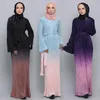 Roupas étnicas Abaya Dubai Mangas largas Vestido caftan americano Hijab Dobra Moda muçulmana Abayas para mulheres