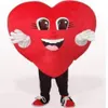 2019 Fábrica Outlets Love Red Heart Mascot Traje Festa de Casamento de Halloween Traje de desenhos animados de coração vermelho Fantasia Adulto Childre282d