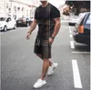 Мужские пластинки EST Summer Mens Tshirtsshortssets Слушаная негабаритная лучшая пара