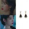 Kolczyki sztyfty ucho DEL El IU koreańskie dramaty osobowość telewizyjna dla kobiet Pendientes Brincos Ornament