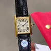 Wristwatches top luxury brand designer women watch Waterproof quartz casual elegant leather belt tank style custom aaa gift Rectangular watch 230712