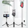 Selfie Monopods 2023 Bluetooth Selfie Stick mit Stativstabilisator für Smartphone Android Stabilisator Mobiltelefon Drahtloser Selfie Stick mit Licht R230713