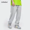 Men's Pants INFLATION Blank Cotton Sweatpants Men Streetwear Drawstring Jogger Pants Unisex Leisure Track Pants Couple Sweatpant 230712