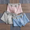 Underpants 3PCS/Lot Mens Underwear Milk Silk Breathable Sissy Boxershorts U Convex Pouch Male Panties Large Size L-4XL Boxers