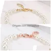Other Women Girl Crystal Bracelet Pearl Chain Orbit For Gift Party Fashion Jewelry Accessories High Quality Drop Delivery Hairjewelry Dhyll