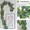 Decorative Flowers Artificial Eucalyptus Vine Hanging Willow Vines Home Wall Decor Greenery Leaves Plants Wedding Arch