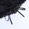 Débardeurs pour femmes gothique Punk licou haut court noir dos nu Sexy corset hauts Streetwear fête évider esthétique Y2K vêtements