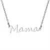 Mama Charm Collier Chocker Lettres Pendentif Cadeau Bijoux pour Thanksgiving Day Collier Chaîne tour de cou utile Maman H9 L230704