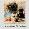 Handgemaakte kunstwerken canvas schilderijen van Vincent van Gogh Vaas met bloemen koffiepot en fruit 1887 Modern Art Kitchen Room Decor