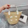 Designer Tote Bag Women Handbag French Niche Vegetable Basket Bags Shoulder Bag Beach Bag Handmade Straw Bag Leisure Crossbody Bags Retro Seaside Woven Bag Vacation