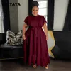 Plus la taille Robes CMYAYA Taille Femmes Flare À Manches Courtes Bouton Up Ceinture Taille Babydoll Maxi Robe Longue 2023 Femme Vintage Vestidos 230713