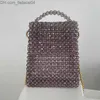 Sacs de soirée Donnez-lui un sac de perles de cristal d'embrayage sac à main de luxe pour les femmes soirée shopping dîner artisanal petite chaîne design portefeuille été Z230714