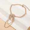 Dangle Earrings Simple Multi-layer Round Chain Bracelet Women's Arm Punk Bohemian Tassel Pendant Sleeve Jewelry