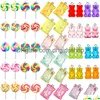 Pendant Necklaces Sweet Candy Colorf Shape Charms Gummy Bear Pendants Lollipop Polymer Clay For Earrings Necklace B Dhusx