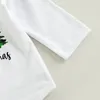 Clothing Sets Christmas Baby Girls Skirt Long Sleeve Tree Letters Print Romper Plaid/Tree Suspender Headband Baby's