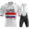 Conjuntos de camisas de ciclismo TDF UAE Team Set manga curta Tadej Pogacar Roupas de bicicleta de estrada Camisas Terno Shorts MTB Maillot Culotte 230712