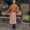 Skirts Y2K Vintage Women Midi 90s Plaid E-Girls High Waist Brown Indie Aesthetics Printing A-Line Long Skirt Summer Streetwear