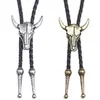 Fashion Mens Leather Cow Head Bolo slips halsband smycken retro western cowboy mens gåvor slips män tillbehör209s