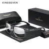 Okulary przeciwsłoneczne ramy oryginalną markę Kingseven Square Retro TR90 Spolaryzowane okulary przeciwsłoneczne Kobiety mężczyźni Wzór włókna węglowego