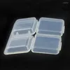 Jewelry Pouches 10Pcs Mini Storage Box Transparent Square Plastic Earrings Packaging Small Organizer