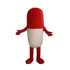 2018 High quality Red Pill Mascot Capsule Costume Fancy Party Dress Halloween Carnival Costumes Adult Size285x