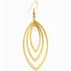 Dangle Örhängen FS Vacker Design Guld Färg Matt Polish Drop Earring For Lady