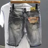 Herren-Jeans, vielseitig einsetzbar, trendiges Wasch- und Materialmix, mittlere Taille, Sommer-Reißverschluss, Jugendmode, lockere gerade Ärmel, 230712