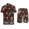 Men's Tracksuits Baroque Floral Beachwear Men Sets Vintage Flower Romance Casual Shirt Set Summer Graphic Shorts 2 Piece Cool Suit Plus Size
