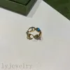 Anéis de noivado turquesa banhado a ouro anel de designer diamante romance clássico cor de ouro resina bonita flor moissanite anel de luxo decoração delicada ZB038 C23