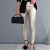 Women's Pants Daily Wear Streetwear Elastic Shaping Hip Push Up Faux Leather Women Clothing