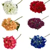 Decorative Flowers 18CM Dia Artificial Flower Snow Butterfly Hydrangea Bouquet For Home Wedding Party Table Centerpieces DIY Decoration 100