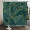 Shower Curtains Modern Art Style Marble Geometrical Pattern Shower Curtain Bathroom Curtain Frabic Waterproof Polyester Bath Curtain with