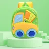 School Bags 2-4 Year Engineering Vehicle Backpack Children's Kindergarten Schoolbag Baby Toddler Backpack Cartoon 3D Excavator Tractor 230713