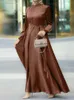 Hosen Herbst Frauen Abaya Muslimischen Kleid Indien Abayas Ramadan Solide Dubai Türkei Islam Marokko Kaftan Robe Longue Vestidos Largos 2022