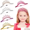 Tiaras Coroa Festa de Aniversário Bebê Menina Tiara Acessórios de Cabelo Infantis Roupas Banda Newborn Headwear Tiara Headwrap Faixa de Cabelo Presente Dhfok