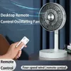 Elektrische ventilatoren Nieuwe draagbare intrekbare vloerventilator USB-bureauventilator Oplaadbare verstelbare verticale ventilatoren voor kantoor thuis