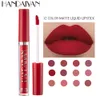 Lippenstift Handaiyan 12 Farben Matt Lipgloss Langlebig Rot Nude Flüssig matt Wasserdicht Lipgloss Make-up 230712