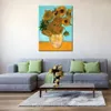 Impressionniste Toile Art Nature Morte Vase avec Douze Tournesols 1 Vincent Van Gogh Peinture À L'huile À La Main Moderne Chambre Décor