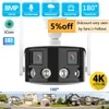 IP -камеры 4K 8MP Dual Lens Panoramic Wi -Fi Camera 180 Широкий угол обзора AI обнаружение 4MP ICSEE SUPPELANCE 230712