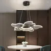 Lustres Moderne Minimaliste Salle À Manger Lustre Lumière Nordique De Luxe Net Rouge Bar Fleur Led Lampe De Table