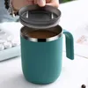 Tassen 400 ml Edelstahl-Kaffeetasse, doppelwandig, auslaufsicher, Biermilchbecher mit Deckel für Büro, Zuhause, Küche, Trinkgeschirr, Geschirr R230712