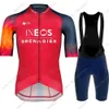 Cykeltröja Set Ineos Grenadier Team Set Herr Röd Orange Kläder Cykelskjortor Kostym Cykel Bib Shorts MTB Wear Maillot Ropa 230712