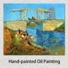 Мост Ланглуа в Арле с женщинами стирание ручной работы Винсент Ван Гог живопись Импрессионистское холст искусство для декора въезда