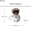 Decorative Objects Figurines Simulation Animal Desk Decoration Resin Teacup Dog Miniature Figurines Cute Craft Gift Home Decoration Accessories Modern 230712