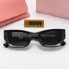 MIU Дизайнерские солнцезащитные очки для женщины с Wan с солнцезащитными очками для женщин для женских хип -хоп роскошные моды, подходящие для моды, затенение пляжа, затенение ультрафиолетовой защиты поляризованные очки подарки