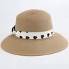 Wide Brim Hats Summer Straw Sun For Women UV Protection Panama Outdoor Floppy Girls Beach Visor Ladies Bow Caps Female