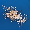 Headpieces Fashion Rhinestone Flower Hair Comb Clips For Women Bridal Wedding Accessories Bride Headpiece Prom Jewelry Gifts