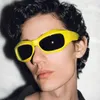 Solglasögon Utomhussport Kvinnor 2000-talet 90-talet Estetiska Y2K-solglasögon män Vintage nyanser Mode Gul Rosa Punkglasögonglasögon
